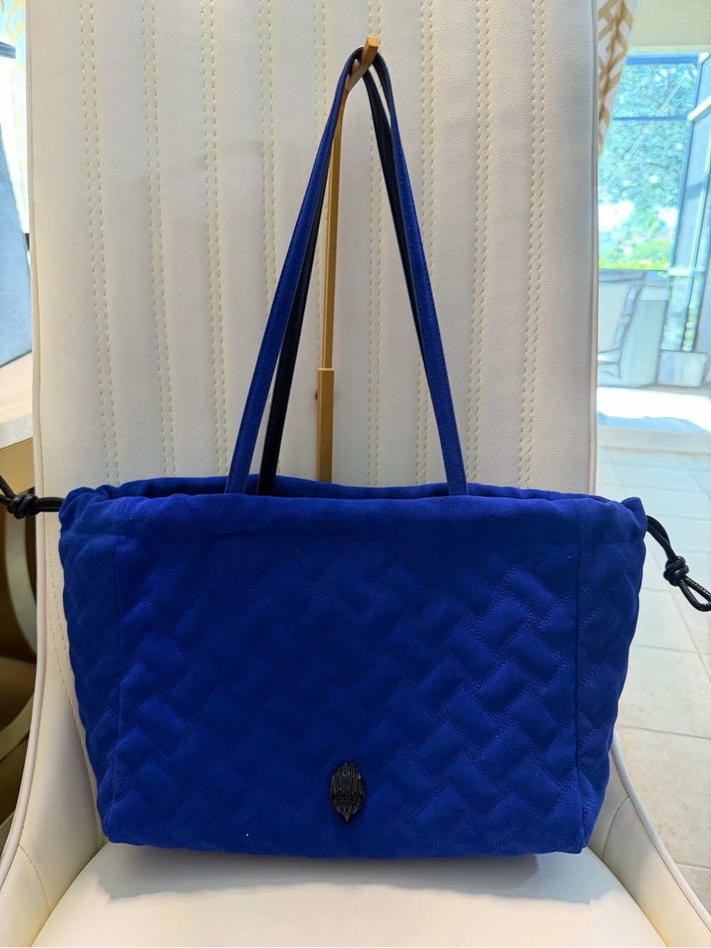 Kurt Geiger Quilted Royal Blue Shoulder Tote